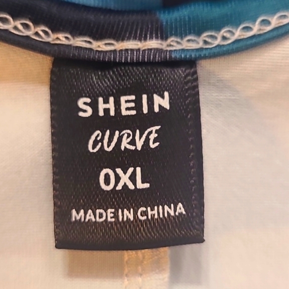 Shein Shades of Blue, White Maxi-Dress OS Pockets, Spaghetti Straps Size 12 NWOT - Picture 10 of 11